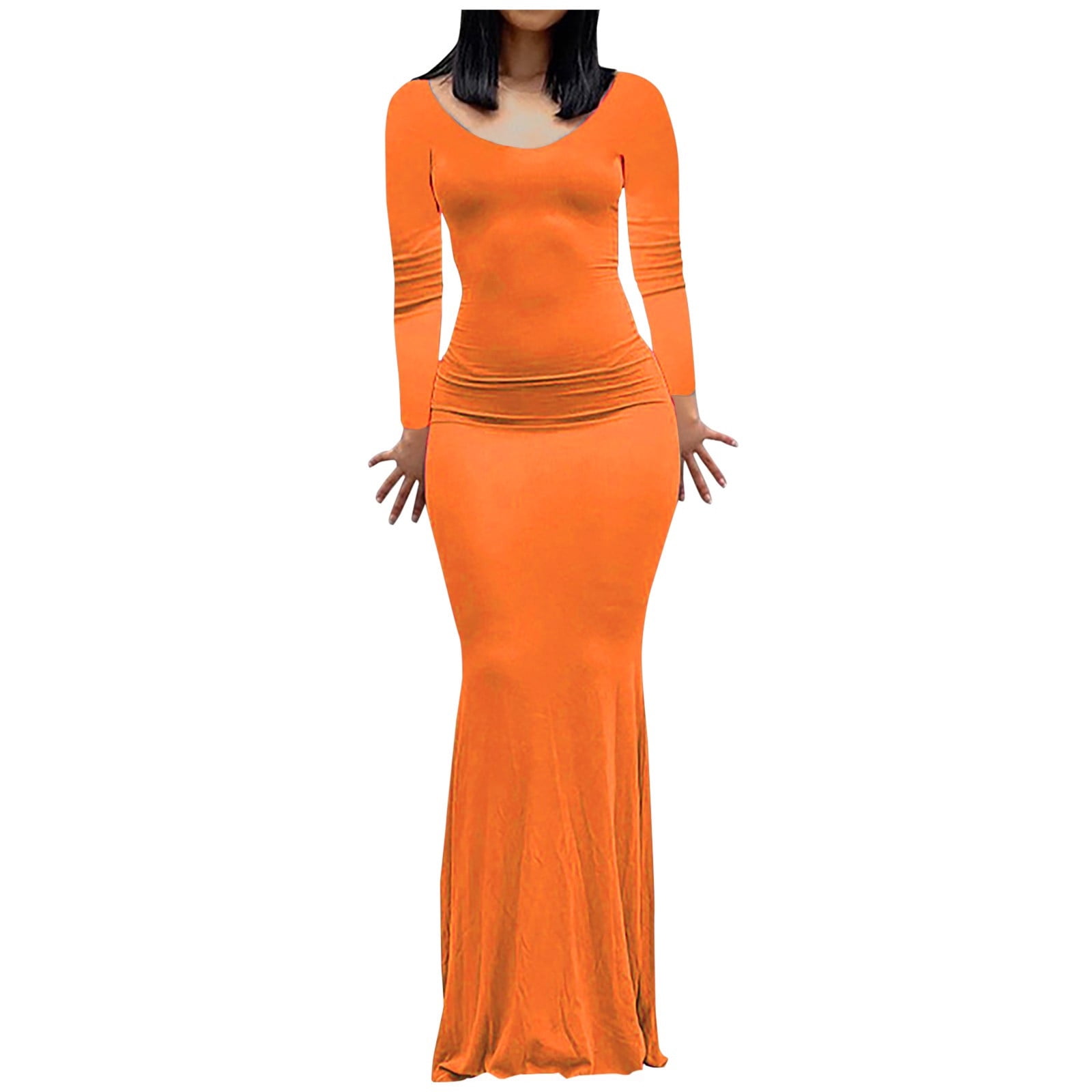 Long Sleeved Fitted Dress main image 1