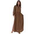 thumbnail image 1 of Maxi Dress with A-Form Fit and Crew Neck, 1 of 5