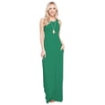 thumbnail image 1 of maxi dresses for women solid lightweight long racerback sleeveless w/pocket -jade (small), 1 of 6
