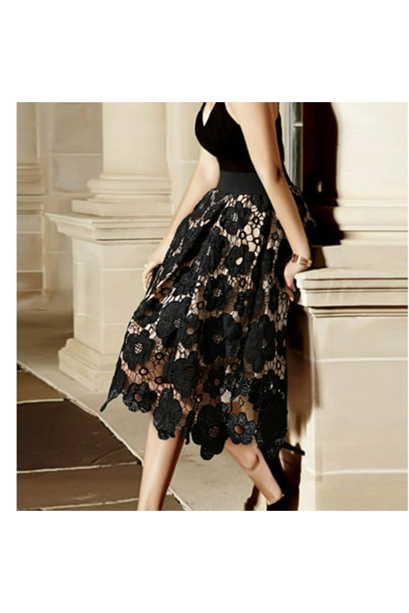 Maxi Dresses LEBONYARD High-waisted Skirt for Women,Fashion Women Leopard Print Drawstring Bandage High Waist Lrregular Sexy Mini Skirt Black XXL