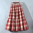 thumbnail image 1 of Maxi Dresses Viikei High-waisted Skirt for Women,Women's Fashion High Waist Wool Skirt High Elasticity Waistband Layered Skirt Red Free Size, 1 of 6