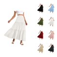 thumbnail image 1 of Maxi Flowy Skirts for Women Summer High Waisted A Line Tiered Pleated Cute Boho Long Skirt, 1 of 7