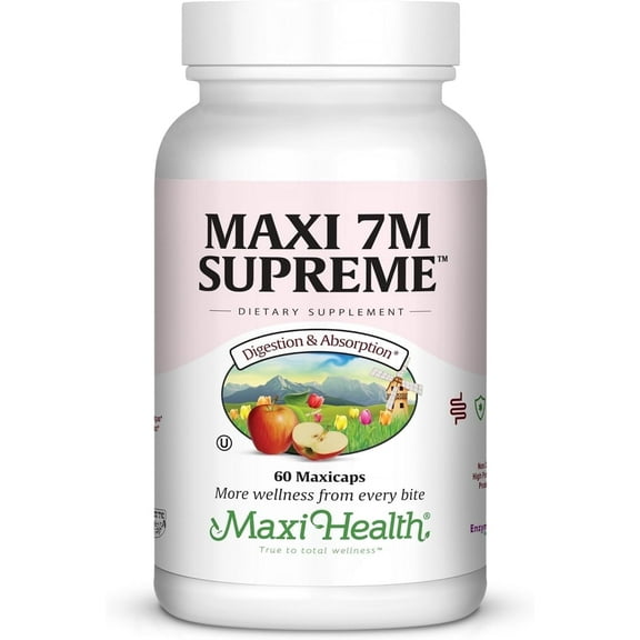 Maxi Health 7M Supreme Probiotic for Adults & Kids – Digestive Support – 60 Vegetarian Capsules