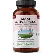 Maxi Health Active Pro 20   Probiotics for Adults, 15 Strains, Digestive Health Support   60 Capsules