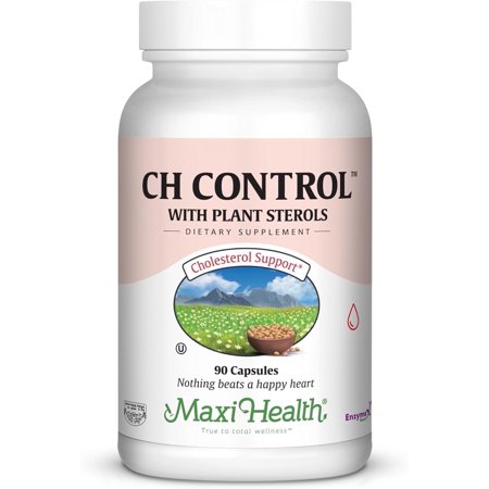 Maxi Health CH Control – Heart & Circulatory Support – Vegetarian Capsules with Magnesium & Garlic – 90 Ct