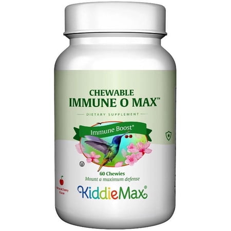 Maxi Health Immuno-O-Max – Immune Support with Vitamin C, Zinc, Elderberry & Epicor – Cherry, 60 Chewables