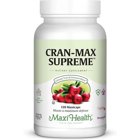 Maxi Health CranMax Supreme – Cranberry, MSM & Oregano – Urinary Tract & Immune Support – 120 Capsules