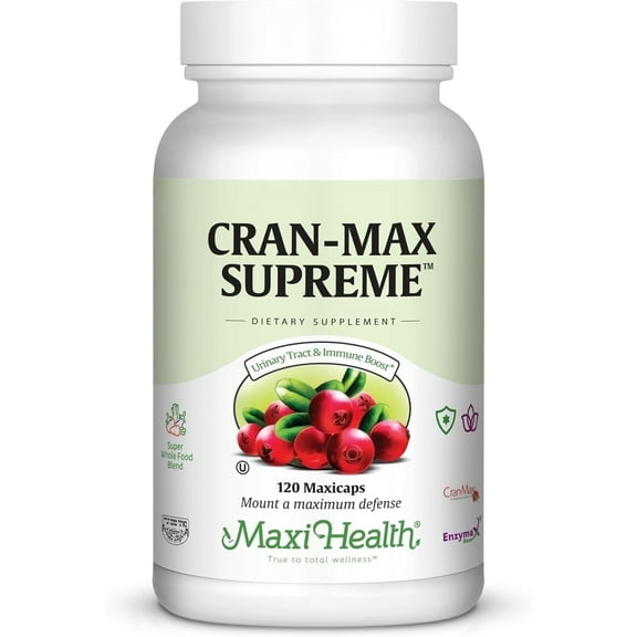 Maxi Health CranMax Supreme – Cranberry, MSM & Oregano – Urinary Tract & Immune Support – 120 Capsules