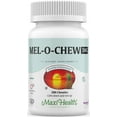 thumbnail image 1 of Maxi Health Extra-Strength Mel-O-Chew 3 mg - Sleep Support Chewable Melatonin, Berry Flavor, 200 Count, Kosher, 1 of 9