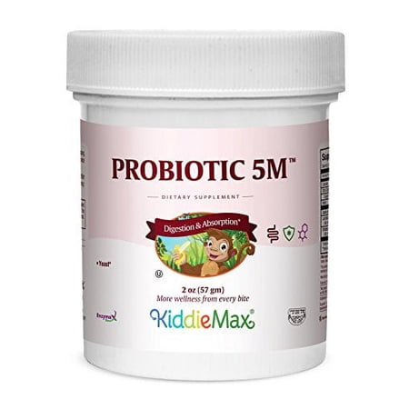 Maxi Health KiddieMax Probiotic 5M - Acidophilus - Healthy Digestive Flora - 2 Ounce Powder - Kosher