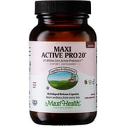 Maxi Health Active Pro-20   20 Billion Probiotics for Adults   Gut & Immune Support   30 Capsules