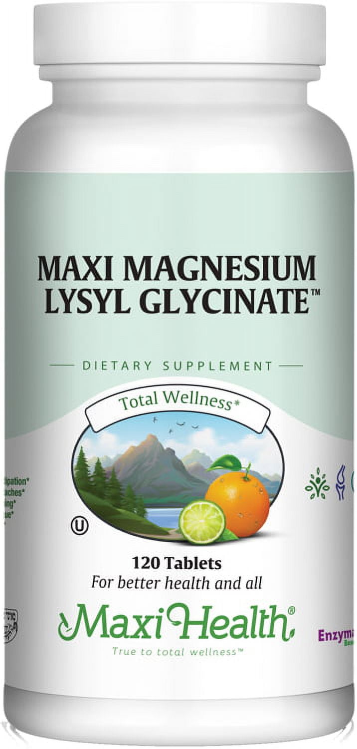 Maxi Health Kosher Maxi Magnesium Lysyl Glycinate 120 Tablets