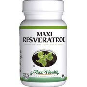Maxi Health Kosher Maxi Resveratrol 100 Mg with Coenzyme Q10 NEW & IMPROVED - 60 MaxiCaps