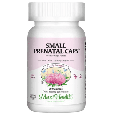 Maxi Health Kosher Small Prenatal Caps with Methyl Folate - 60 Maxicaps