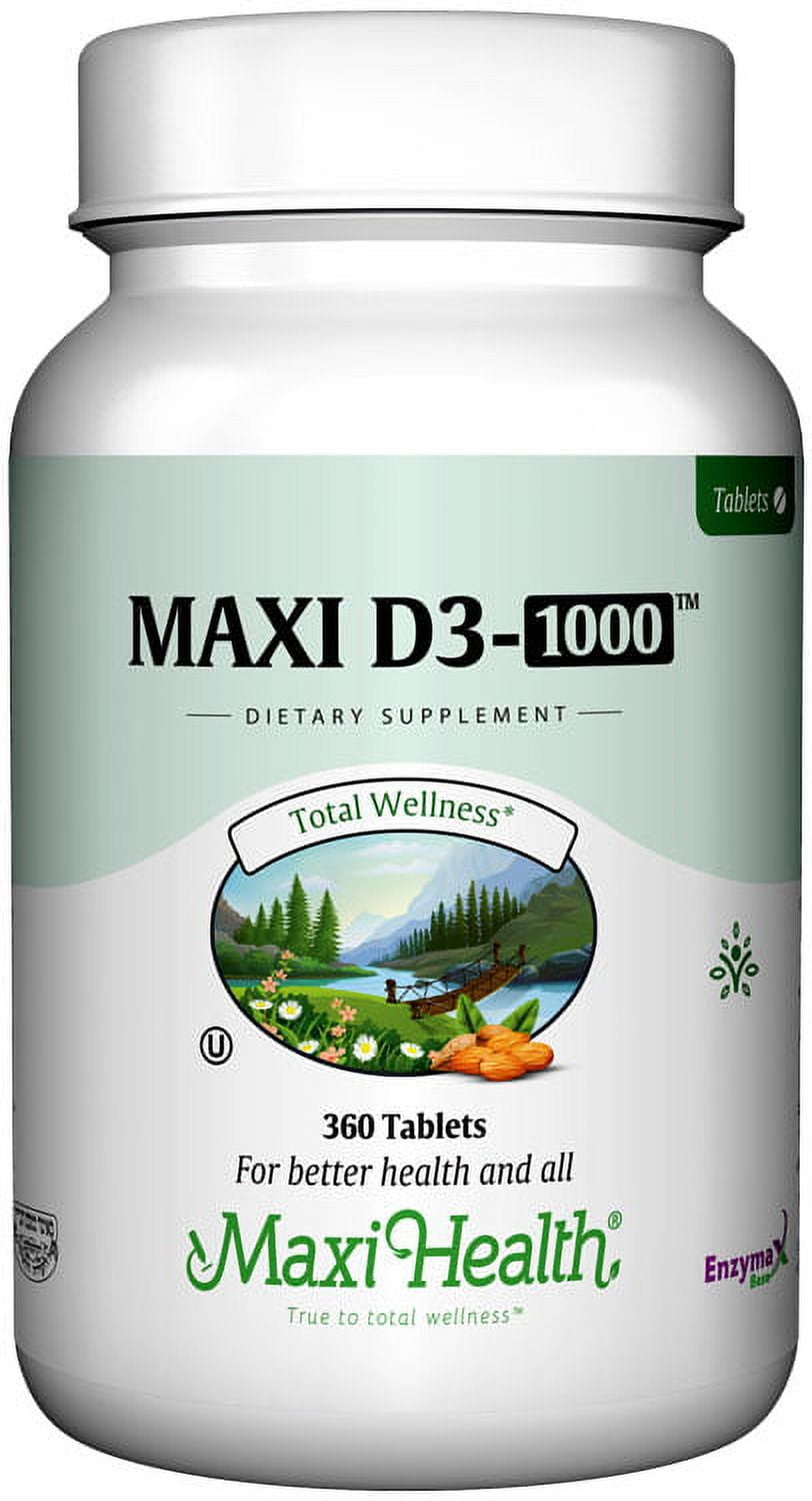 Maxi Health Kosher Vitamin D3 1000 IU 360 Tablets