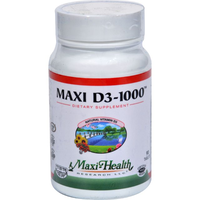 Maxi Health Kosher Vitamins Maxi D3 1000 1000 IU 90 Tablets