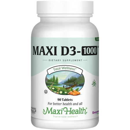 Maxi Health Kosher Vitamins Maxi D3 1000 - 1000 IU - 90 Tablets