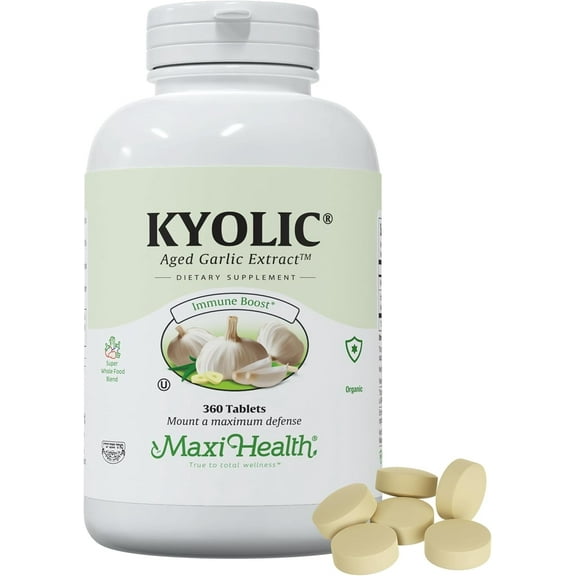 Maxi Health Kyolic Aged Garlic Extract – Kosher Vegetarian Tablets – Immune Support Supplement – 360 Count