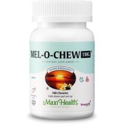 Maxi Health Mel-O-Chew Sleep Aid – Chewable Melatonin 1mg – Berry Flavor – 100 Tablets