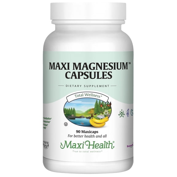 Maxi Health Magnesium Chelate  Bone, Nerve & Energy Support  90 Vegetarian Capsules