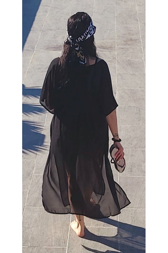 Maxi Length Georgette Caftan Cover Up