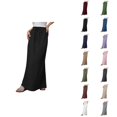 thumbnail image 1 of Maxi Linen Skirts for Women Summer Elastic High Waisted Drawstring Boho Flowy Long Skirt, 1 of 8
