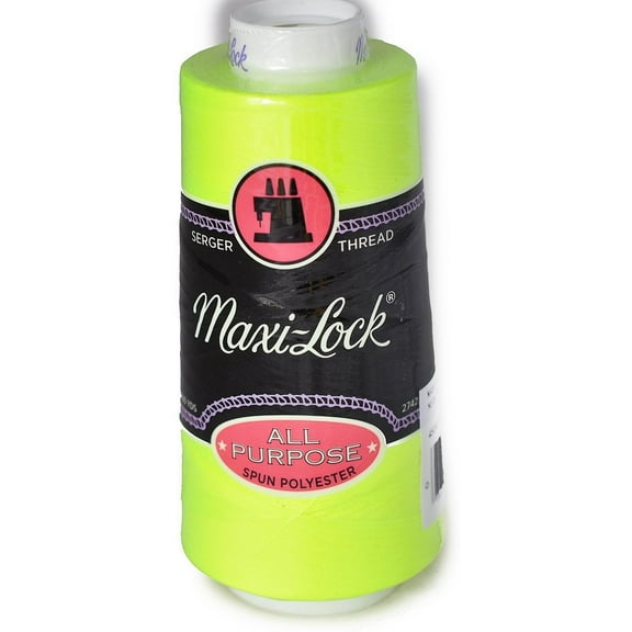 Maxi Lock All Purpose Thread Neon Yellow 3000 YD Cone MLT-045