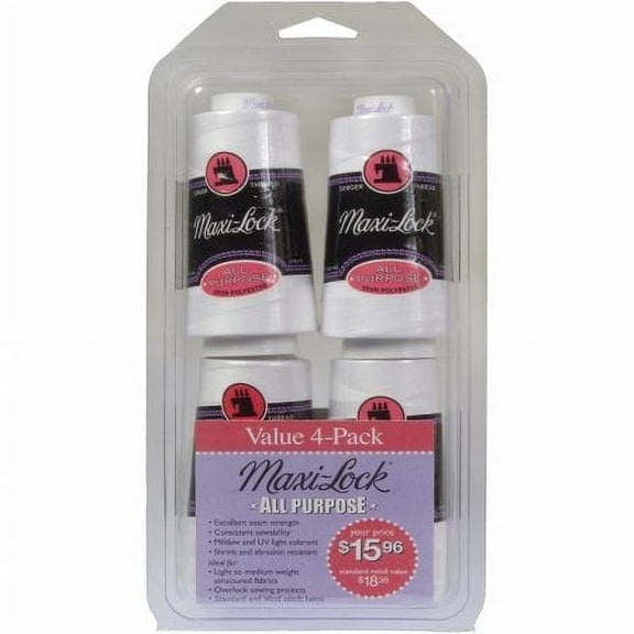 Maxi-Lock All Purpose Value Pack 4/Pkg-White