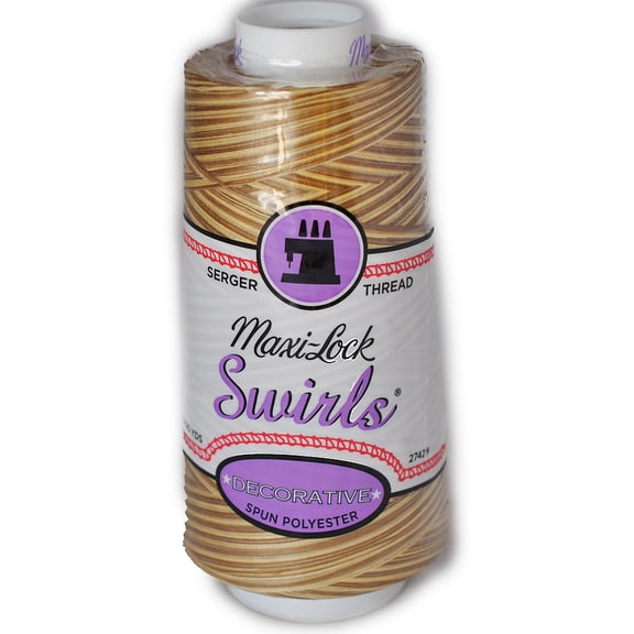 Maxi Lock Swirls Butter Toffee Serger Thread  53-M64