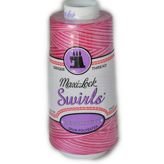 Maxi Lock Swirls Raspberry Vanilla Serger Thread 53-M53