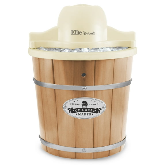 Maxi-Matic Elite Gourmet 4 qt Electric Pine & Ice Cream Maker
