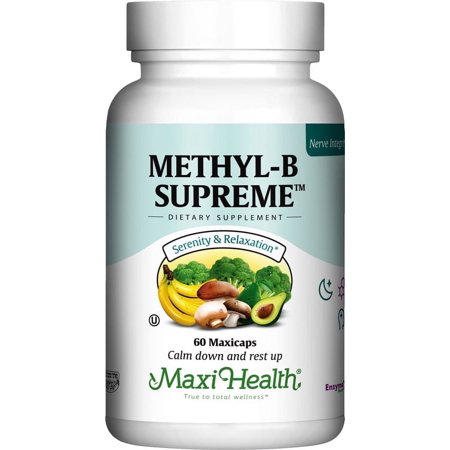 Maxi-Health Methyl B Supreme – Methylated B12 & Folate Complex for Nerve & Mood Support – 60 Capsules