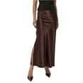 thumbnail image 1 of Maxi Satin Skirt with Side Slit, 1 of 6