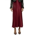 thumbnail image 1 of Maxi Satin Skirt with Side Slit, 1 of 5