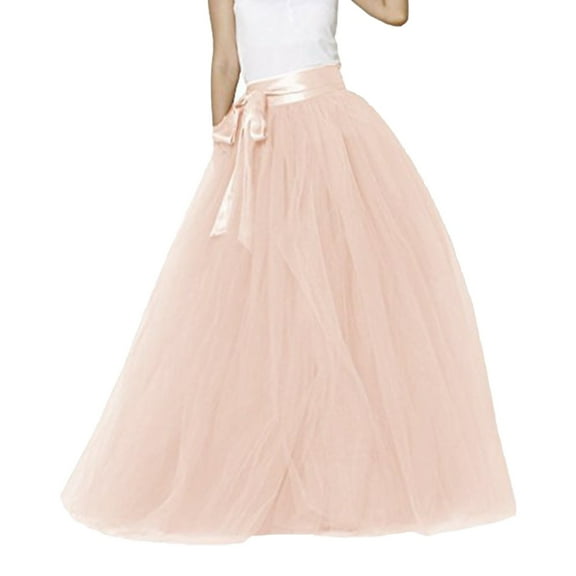 Maxi Skirts For Women High Waist Large Skirt Elastic Belt Mesh Skirt Tutu Puffy Skirt Party Carnival Elastic Waist Dance Dress Costume