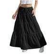 thumbnail image 1 of Maxi Skirts for Girls Fashion Elastic Waisted Ruffle Swing A Line Long Skirt with Drawstring Summer Clothes Size 4-15, 1 of 8