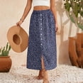 thumbnail image 1 of Maxi Skirts for Women Boho Elastic High Waist Button Front Side Slit Floral Print Flowy Summer Casual Beach Skirt, 1 of 7