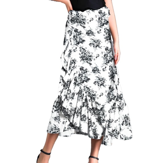 Maxi Skirts for Women High Waisted A-Line Hawaiian Soft & Breathable Spring a Line High Waisted Wedding Guest Party Long Skirt