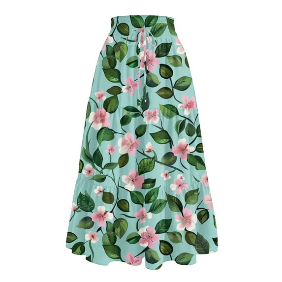 Maxi Skirts for Women Long Midi Length Casual Skirt for Beach Party Holiday 2025