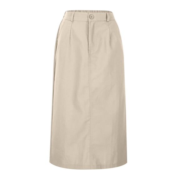 Maxi Skirts for Women Pink Ruffle Hem Striped Lightweight Women's Chiffon Elastic Waist Pleated Flared Maxi Skirts