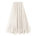 thumbnail image 1 of Maxi Tulle Skirts for Women Elastic High Waisted A Line Long Layered Tutu Mesh Ruffles Tiered Flowy Fairy Skirt, 1 of 6