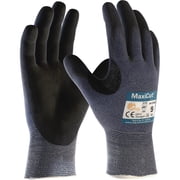 MaxiCut Ultra Seamless Knit Engineered Yarn Glove with Premium Nitrile Coated MicroFoam Grip on Palm, Fingers & Knuckles 44-3755 Blue M