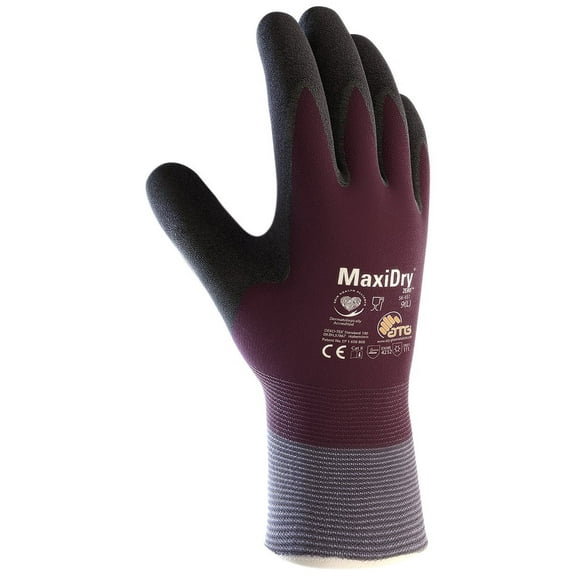 MaxiDry Zero 56-451 Cold Condition Work Glove with Thermal Lining and Full Double-Dipped Nitrile Coating 1, XX-Large