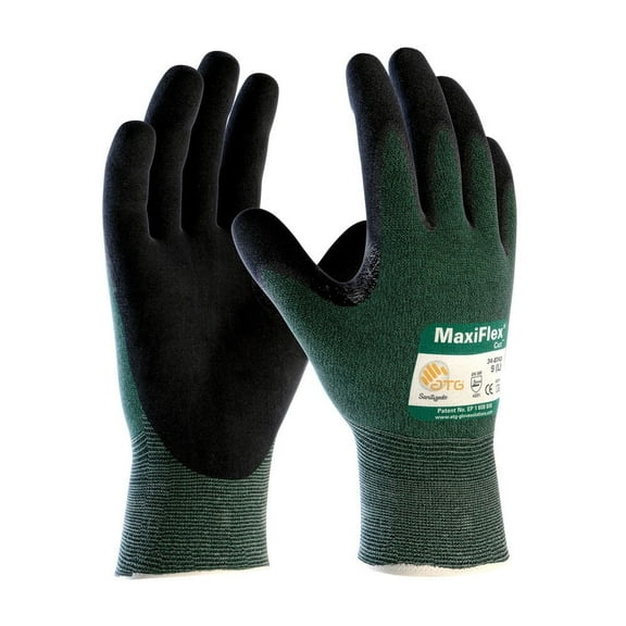 Protective Industrial Products Maxiflex Cut Green Eng Yarn Shell Black Nitrile Microfoam Grip A2 Xl 12 Pairs Of Gloves