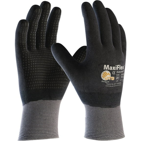 Endurance MaxiFlex Endurance Glove 34-846T/L - Seamless Knit Nylon, Maxi Grip - Pair, L, Black