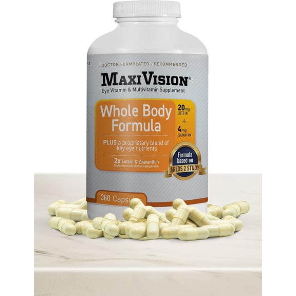 MaxiVision AREDS 2 Whole Body Formula Eye Vitamins Lutein Zeaxanthin 360ct.