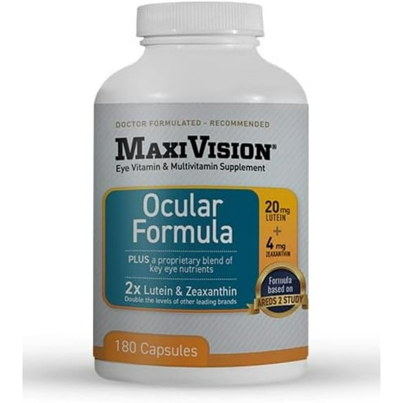 MaxiVision Ocular Formula Lutein and Zeaxanthin 180 Capsules 1 Bottle