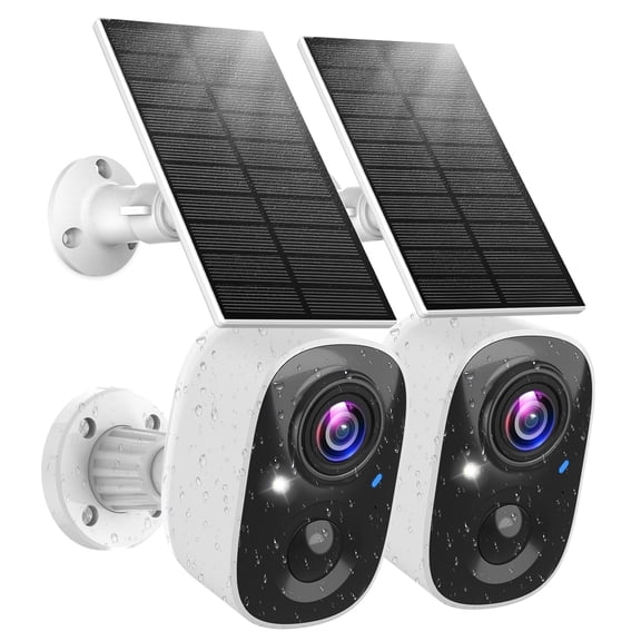 MaxiViz Solar Security Camera Outdoor Wireless, 2.4G WiFi Battery Camera with Solar Panel, Motion Detection, 2K Color Night Vision 33ft, 2-Way Audio, IP66, Vicohome App