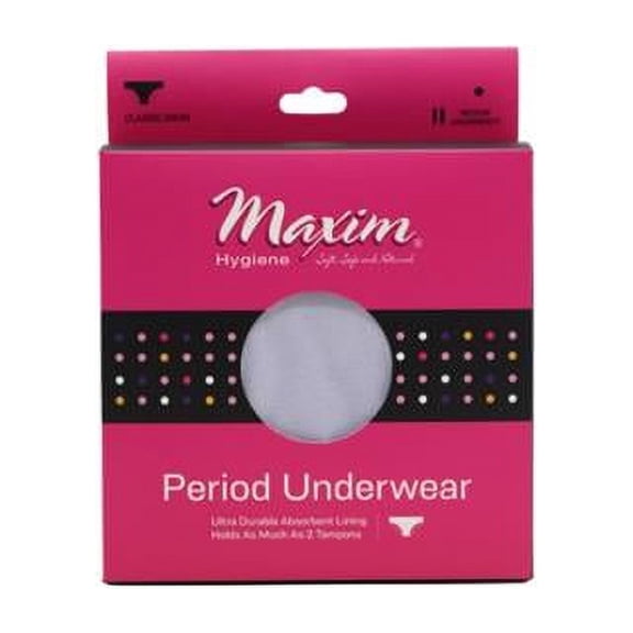 Maxim 1-041326-1 Classic Bikini Period Underwear, Lilac - Medium & 2XL