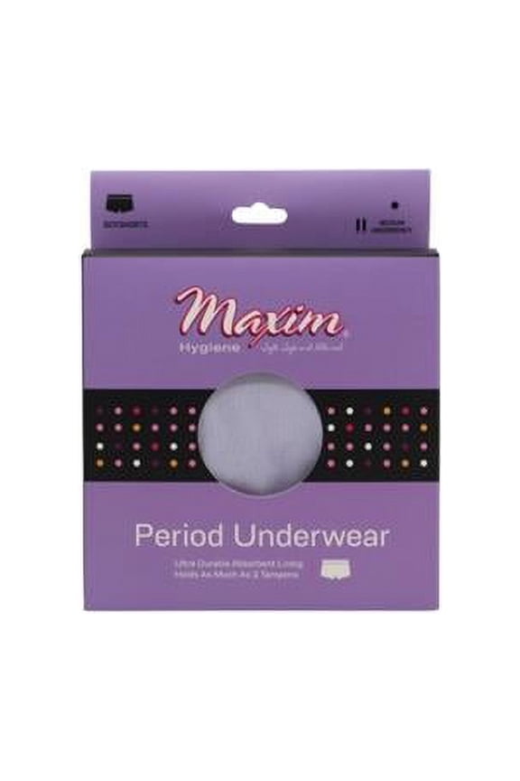1-042322-1 Boyshorts Period Underwear, Lilac - Medium & Small